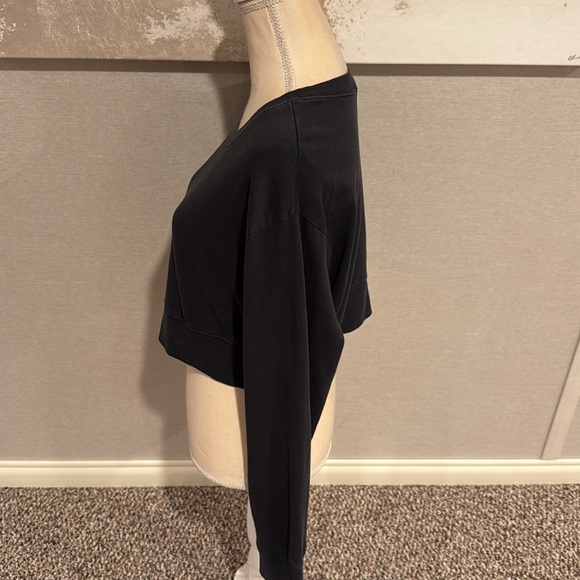 Double Zero Black Long Sleeve Cropped Women's Top size Medium - Picture 2 of 5